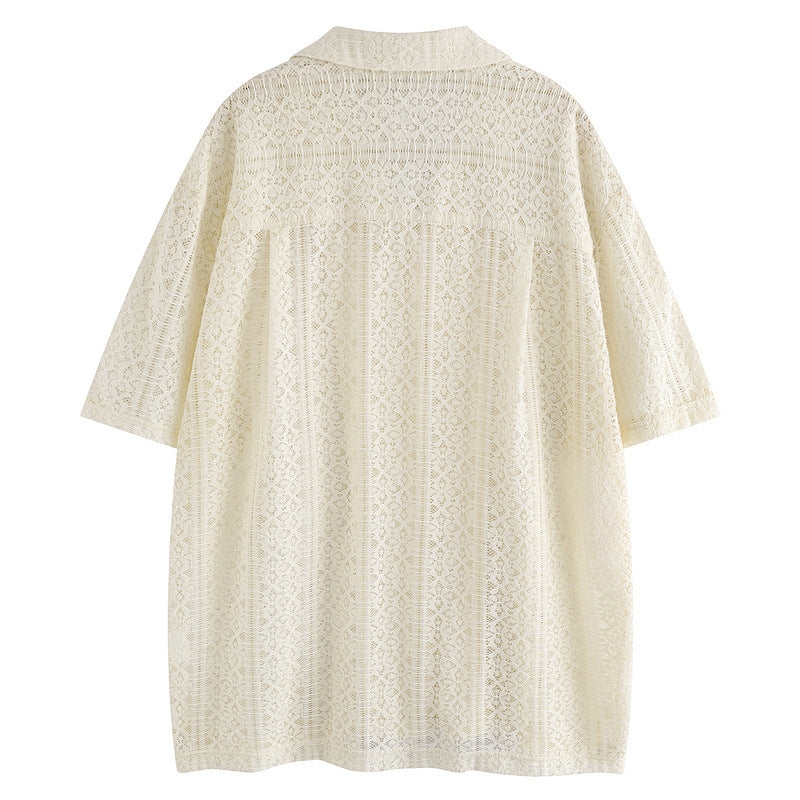 CHEMISE MANCHE COURTE DENTELLE