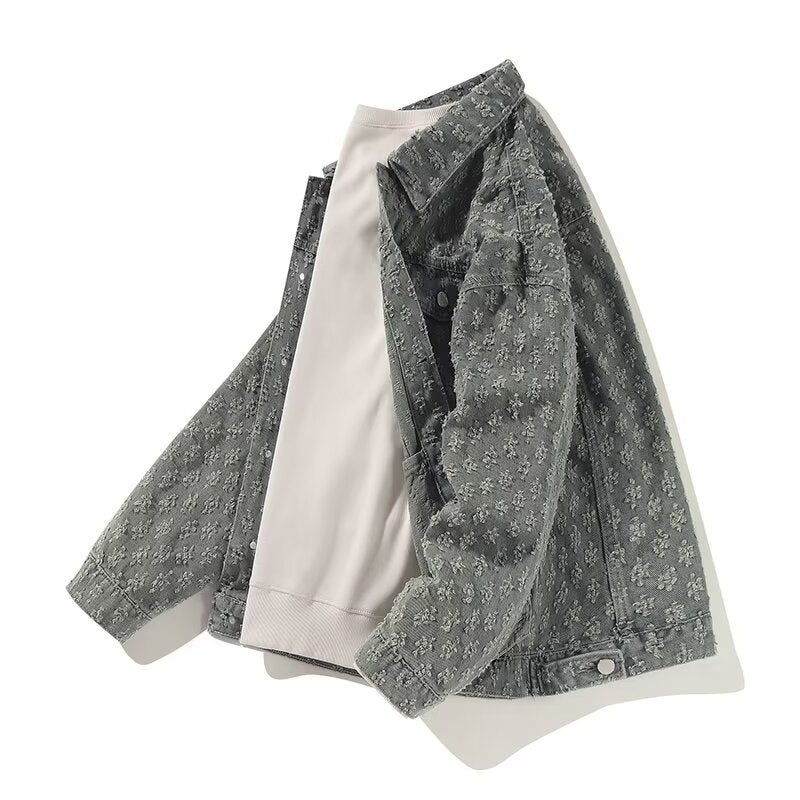 VESTE JEAN A MOTIF