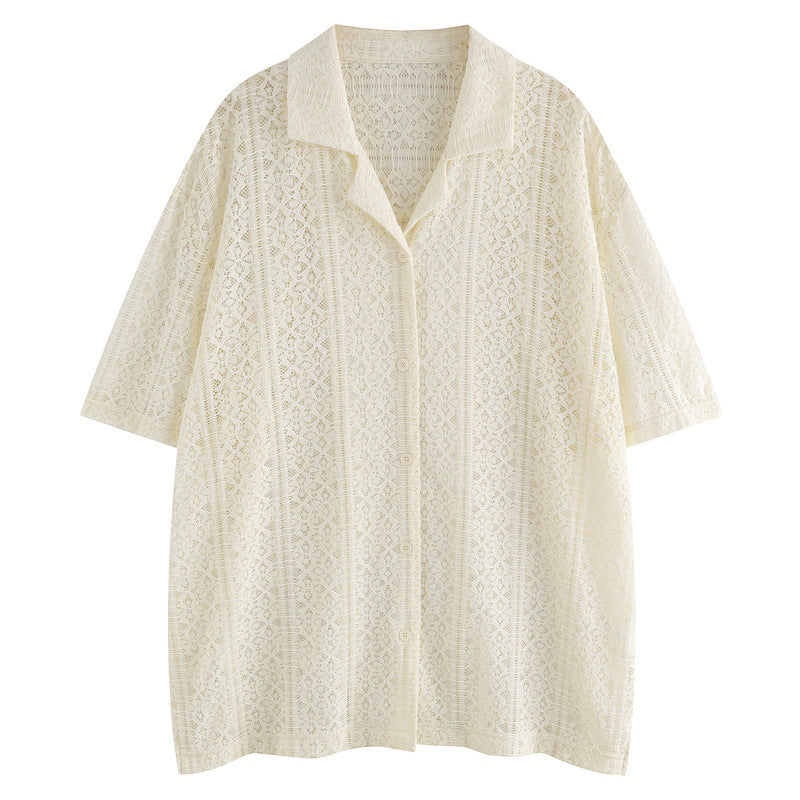 CHEMISE MANCHE COURTE DENTELLE